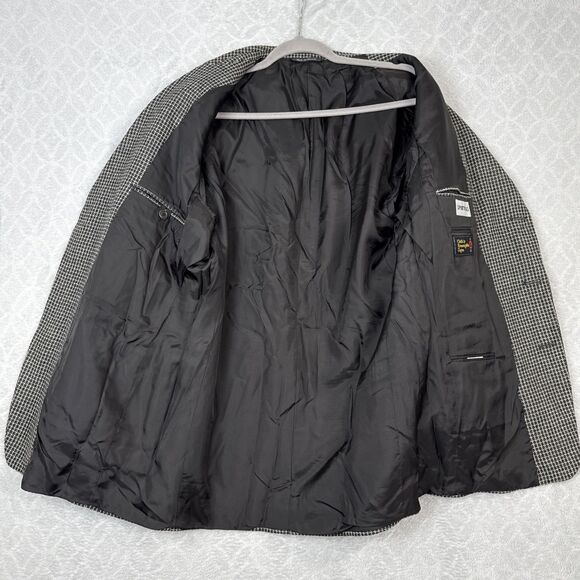 Ermenegildo Zegna Italy Blazer Jacket 42R Wool Cashmere Houndstooth Sport Coat - Picture 6 of 16